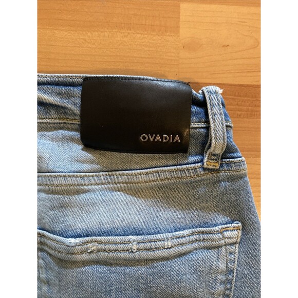 OVADIA NY Men's Size 34 Light PAINT SPLATTER Skinny Fit Mid Rise Stretch Jeans - Picture 8 of 14